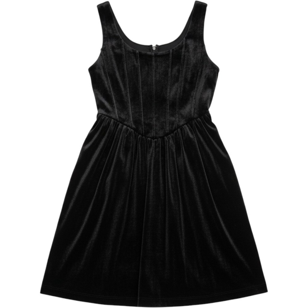Aqua Girls Black Velvet Corset Bodice Party Dress Kids Size M 9/10 NWT